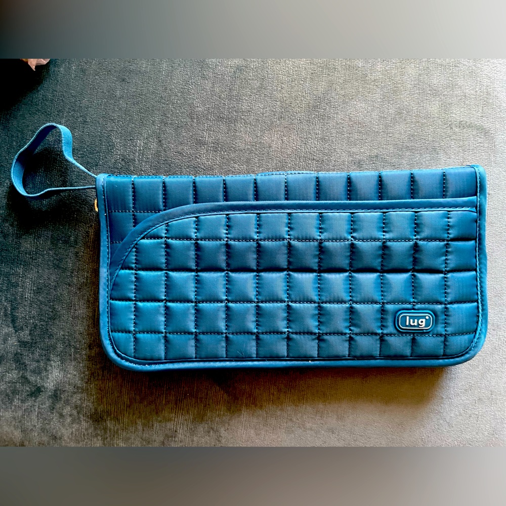 LUG New teal passport wallet folio travel clutch